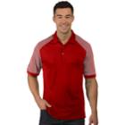 Men's Antigua Engage Regular-fit Colorblock Performance Golf Polo, Size: Large, Dark Red