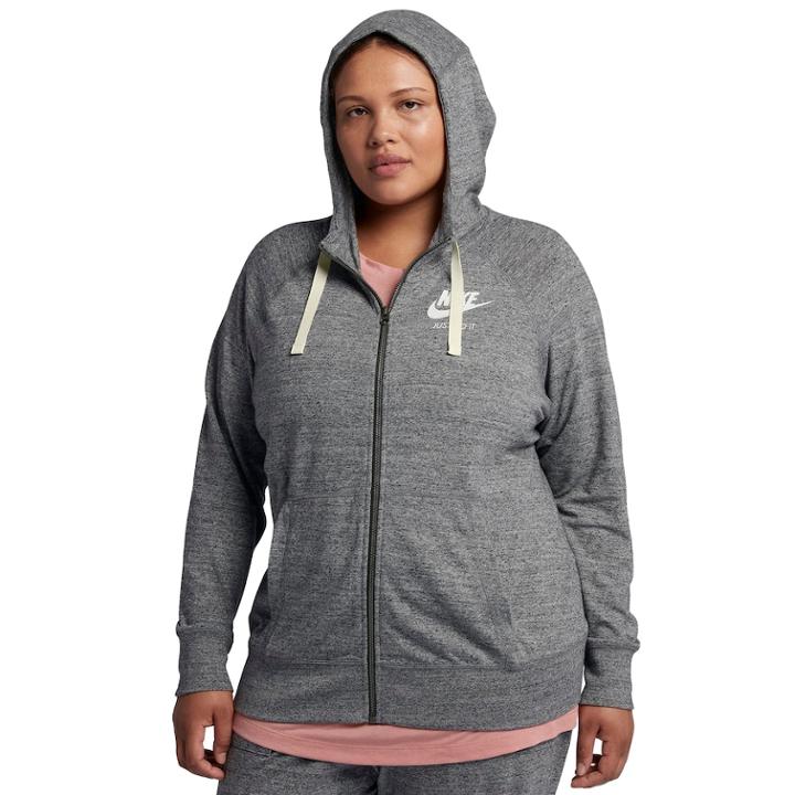 Plus Size Nike Full Zip Hoodie, Women's, Size: 3xl, Grey
