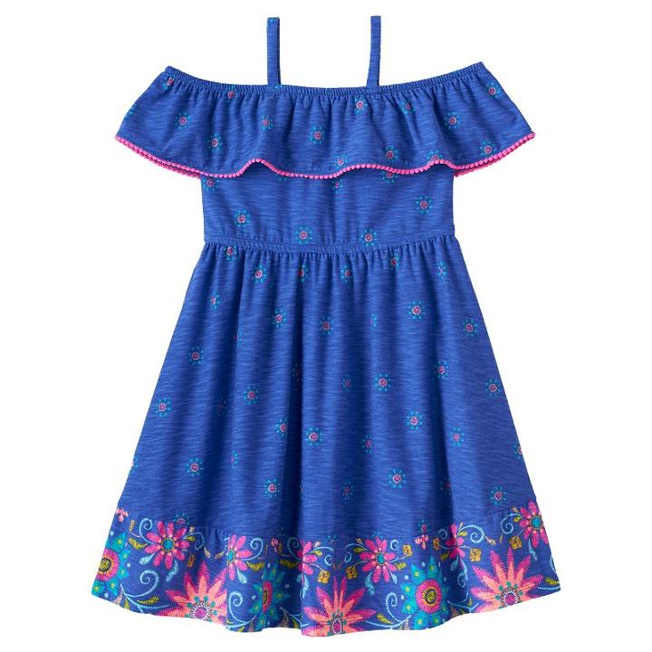 Disney's Elena Of Avalor Toddler Girl Off-the-shoulder Ruffle Dress By Jumping Beans&reg;, Size: 2t, Blue (navy)