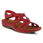 Flexus By Spring Step Sambai Women's Strappy Sandals, Size: 38, Red