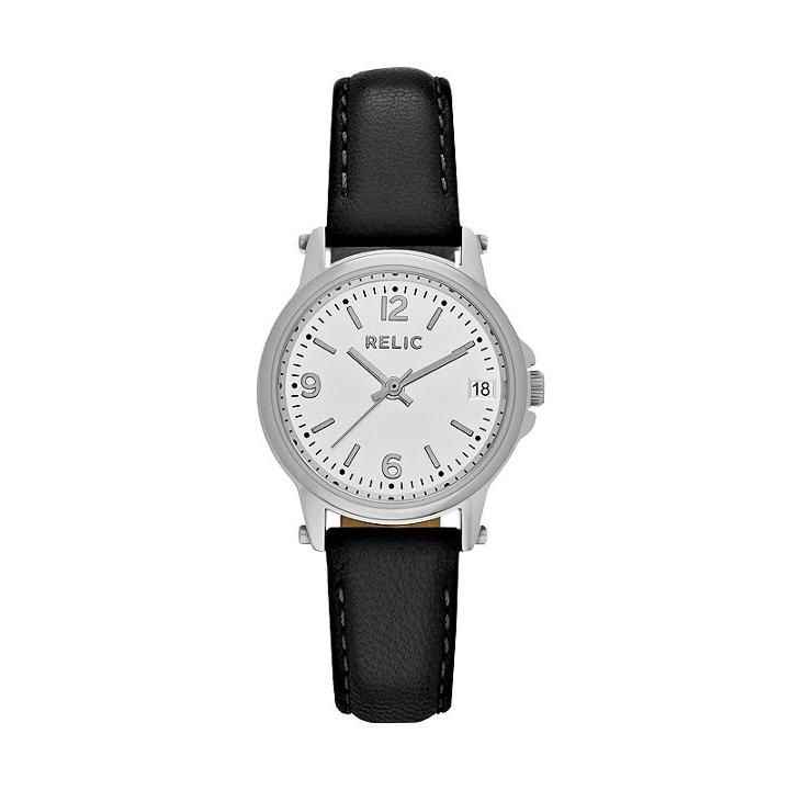 Relic Women's Matilda Leather Watch, Black
