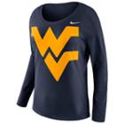 Women's Nike West Virginia Mountaineers Tailgate Long-sleeve Top, Size: Large, Blue (navy)