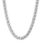 Men's Sterling Silver Curb Chain Necklace, Size: 18, Grey