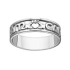 Sterling Silver Mo Anam Cara Band, Adult Unisex, Size: 12, Grey
