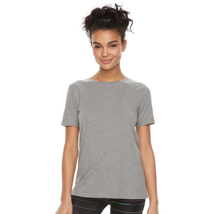 Juniors' So&reg; Crewneck Tee, Teens, Size: Medium, Med Grey