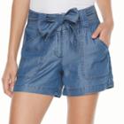 Women's Apt. 9&reg; Chambray Soft Shorts, Size: 10, Dark Blue
