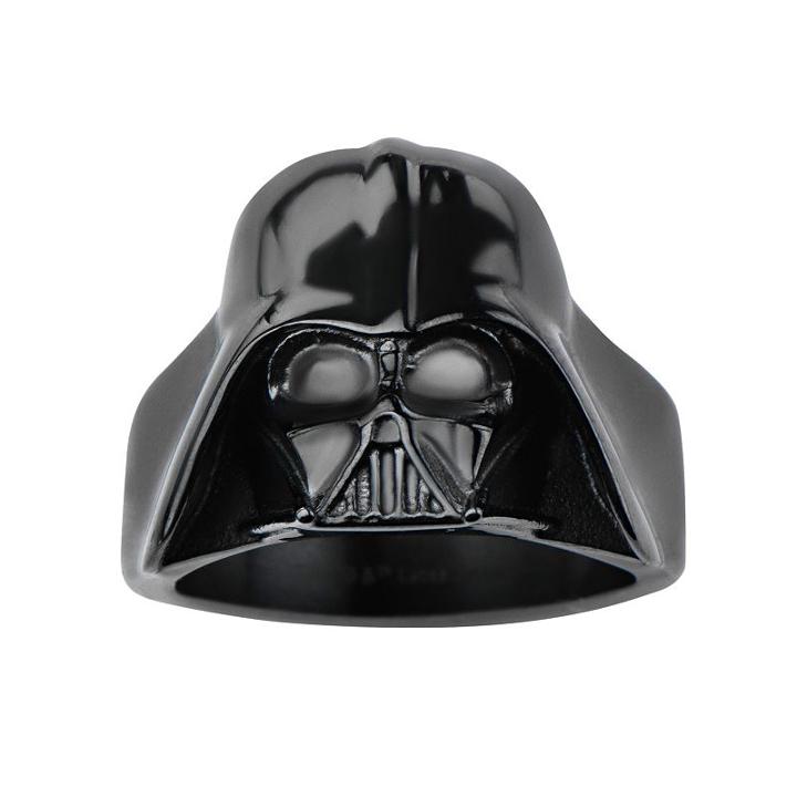 Star Wars Darth Vader Black Ion-plated Stainless Steel Darth Vader Ring - Men, Size: 12