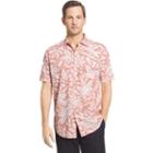 Big & Tall Van Heusen Classic-fit Leaf Button-down Shirt, Men's, Size: 3xl Tall, Orange Oth