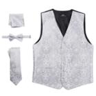 Men's Steven Land Paisley 4-pc. Vest Set, Size: Medium, Silver
