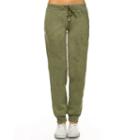 Women's White Mark Side-stripe Jogger Pants, Size: Large, Green Oth