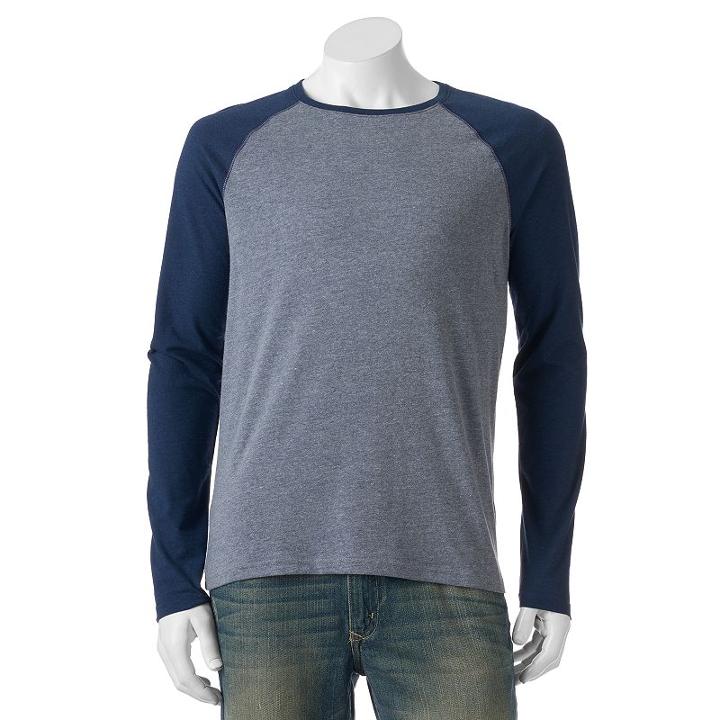 Big & Tall Urban Pipeline&reg; Ultimate Raglan Tee, Men's, Size: Xl Tall, Blue (navy)