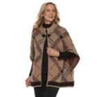 Women's Croft & Barrow&reg; Buckle-front Poncho, Size: L/xl, Med Beige