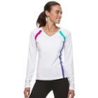 Women's Fila Sport&reg; Tru-dry Colorblock Performance Tee, Size: Xs, White