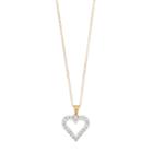 Diamond Mystique Sterling Silver Heart Pendant Necklace, Women's, Size: 18, Yellow