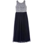 Girls 7-16 Speechless Sleeveless Rhinestone Trim Dress, Size: 7, Blue (navy)
