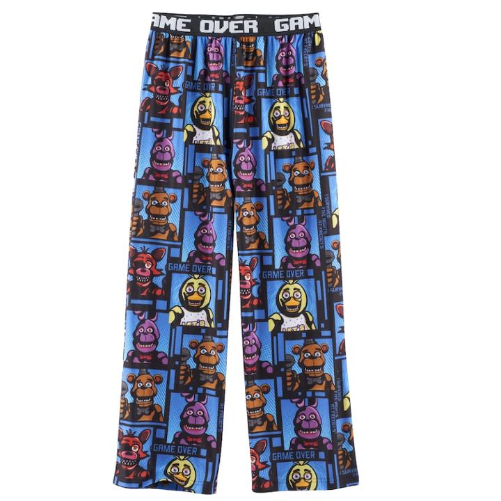 Boys 6-16 Five Nights At Freddy's Game Over Lounge Pants, Size: 6-7, Black