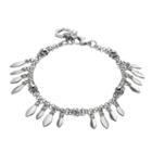 Simply Vera Vera Wang Marquise Fringe Double Strand Bracelet, Women's, Silver