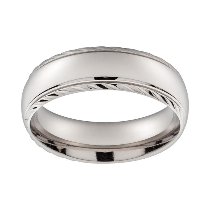 Titanium Textured Band - Men, Size: 13, Grey