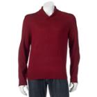 Men's Apt. 9&reg; Modern-fit Marled Merino Shawl-collar Sweater, Size: Large, Red