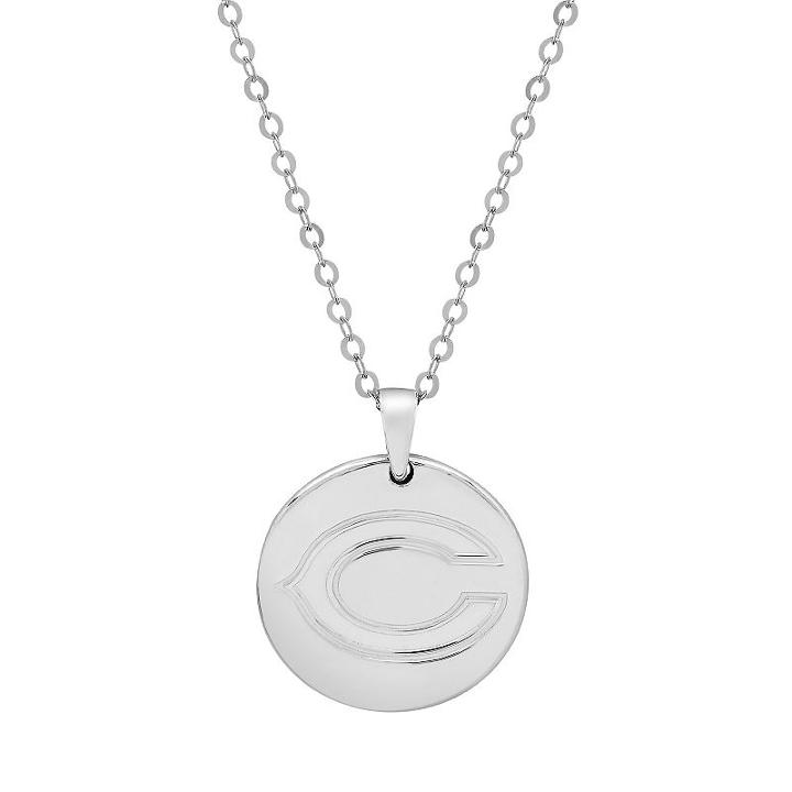 Chicago Bears Sterling Silver Reversible Pendant Necklace, Women's, Size: 18