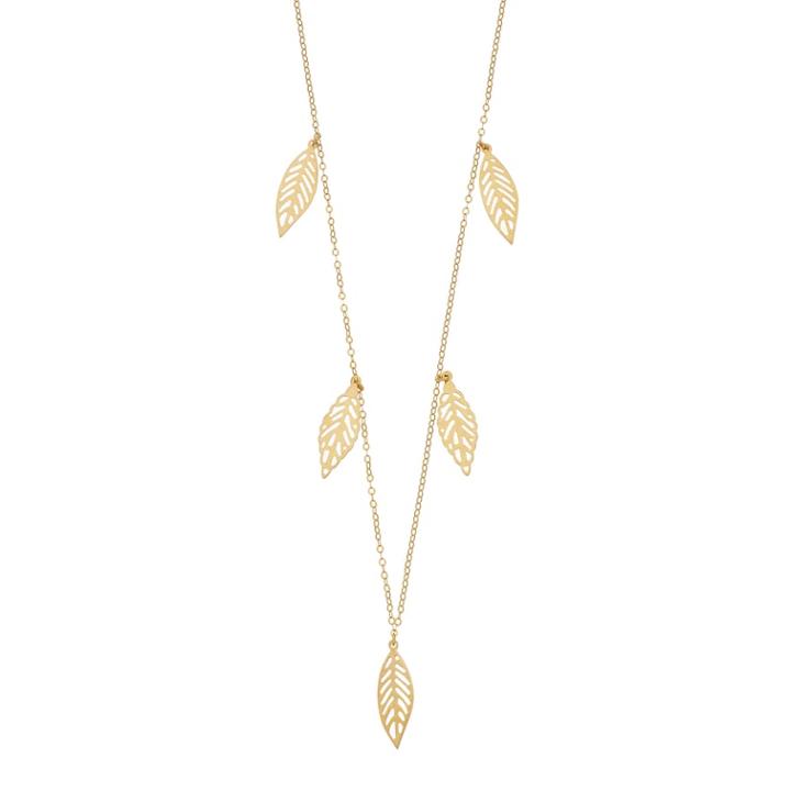 14k Gold Cutout Leaf Charm Necklace, Women's, Size: 18