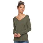 Juniors' So&reg; High-low V-neck Sweater, Teens, Size: Xl, Med Grey