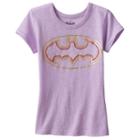 Girls 4-7 Dc Comics Batman Foil Graphic Tee, Girl's, Size: 7, Lt Purple