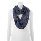 Keds Reversible Floral Infinity Scarf, Women's, Blue (navy)
