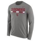 Men's Nike Oklahoma Sooners Dri-fit Legend Staff Long-sleeve Tee, Size: Xl, Gray