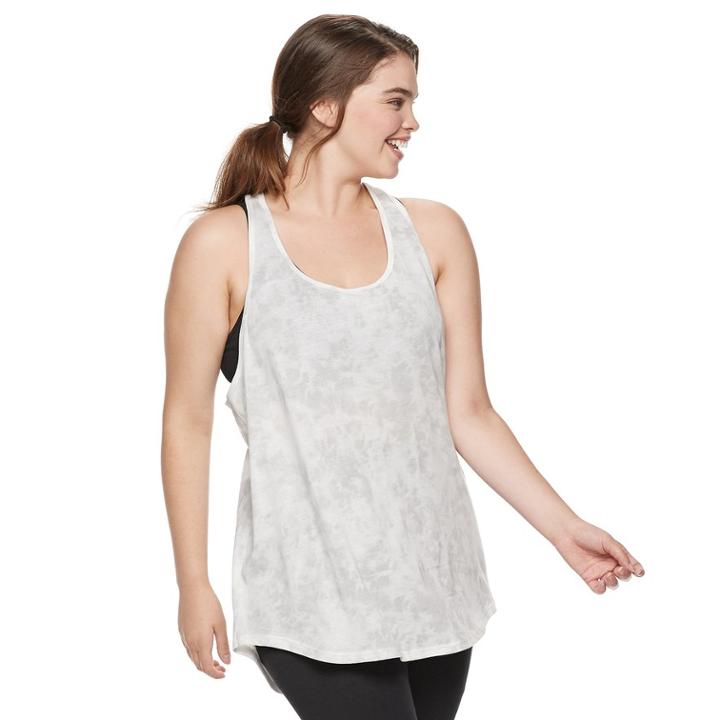 Juniors' Plus Size So&reg; Racerback Ringer Tank, Teens, Size: 1xl, White