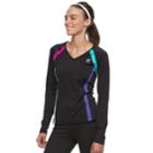 Women's Fila Sport&reg; Tru-dry Colorblock Performance Tee, Size: Medium, Black