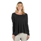 Women's Larry Levine High-low Tunic, Size: Xl, Grey (charcoal)