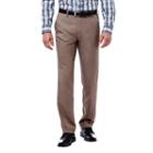 Big & Tall Haggar&reg; Slim-fit Performance Microfiber Flat-front Slacks, Men's, Size: 36x38, Med Beige