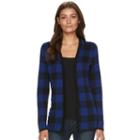 Women's Croft & Barrow&reg; Essential Print Cardigan, Size: Xl, Dark Blue