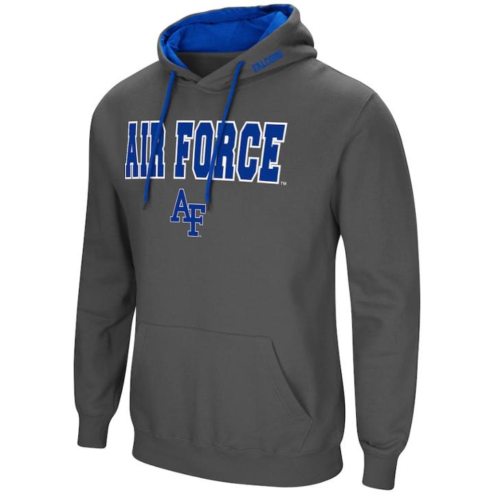 Men's Air Force Falcons Pullover Fleece Hoodie, Size: Xxl, Black