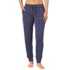 Women's Cuddl Duds Comfortwear Fleece Jogger Pants, Size: Large, Dark Blue