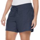 Juniors' Plus Size Unionbay Sybil Soft Shorts, Girl's, Size: 16 W, Brt Blue