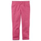 Girls 4-8 Carter's Pink Sparkle Skinny Jeggings, Size: 6
