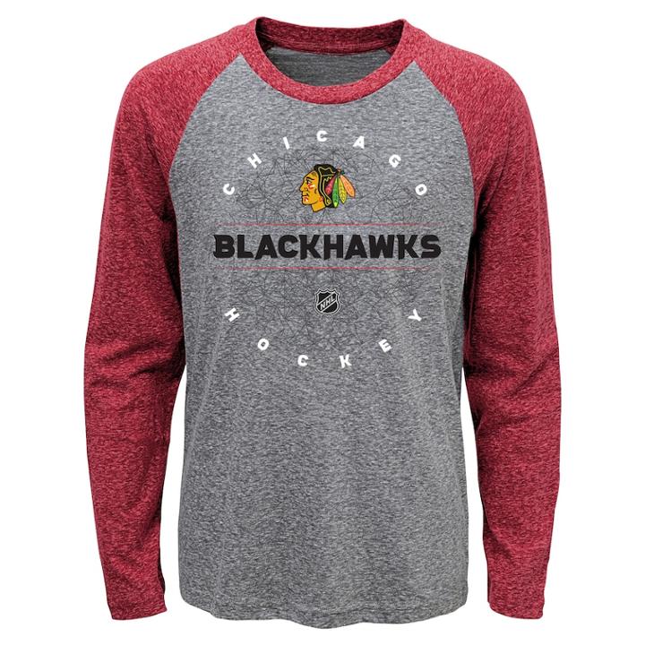 Boys 4-18 Chicago Blackhawks Promo Tee, Size: 8-10, Grey