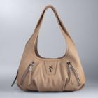 Simply Vera Vera Wang Sidekick Diagonal Zipper Satchel, Women's, Med Beige