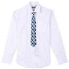 Boys 4-20 Chaps Stretch Shirt & Tie Set, Size: 16, White