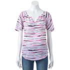Women's Apt. 9&reg; Flutter Sleeve Top, Size: Large, Pink