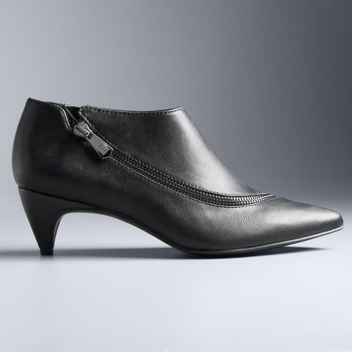 Simply Vera Vera Wang Full Women's Ankle Boots, Size: Medium (5), Black