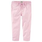 Girls 4-8 Oshkosh B'gosh&reg; Slim Slouch Stretch Twill Pants, Girl's, Size: 4, Pink