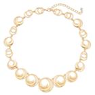 Napier Swirled Circle Collar Necklace, Women's, Gold