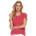 Women's Sonoma Goods For Life&trade; Essential Crewneck Tee, Size: Xs, Med Pink