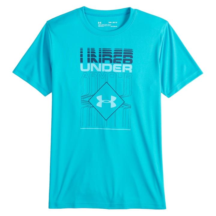 Boys 8-20 Under Armour Rippled Duo Logo Tee, Size: Medium, Brt Blue