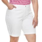 Plus Size Croft & Barrow&reg; Denim Bermuda Shorts, Women's, Size: 20 W, White