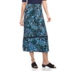 Petite Dana Buchman Slit Maxi Skirt, Women's, Size: L Petite, Brt Blue