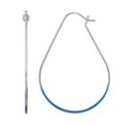 Blue Wire Nickel Free Teardrop Earrings, Women's